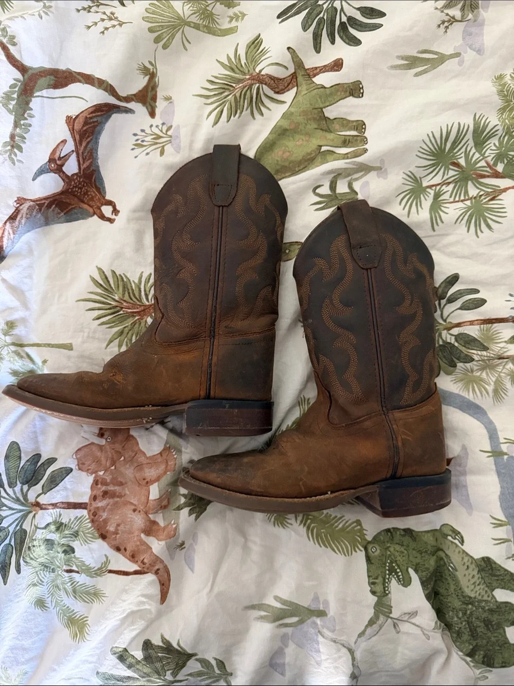 Kids Brown Western Cowboy Boots - Classic Pull-On Style